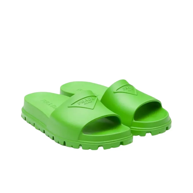 PRADA Rubber Slides Apple Green Men's-2