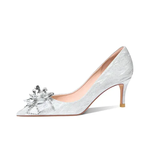 Lily Wei High Heels Women's Silver