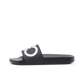 FERRAGAMO Gancini print Open toe Slides