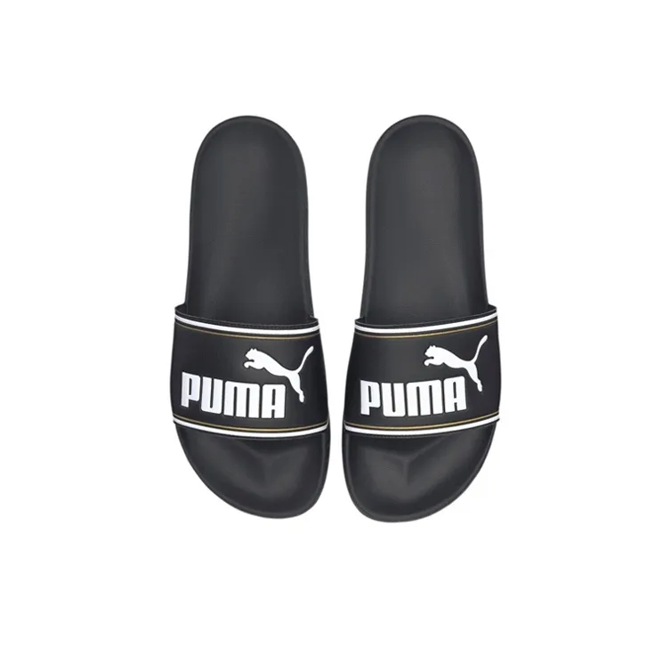 PUMA Leadcat Ftr Slide Black Team Gold White-2