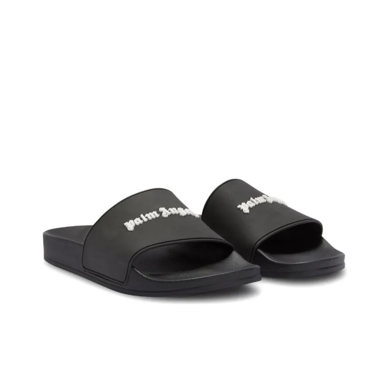 PALM ANGELS Logo Slides Black/White-2