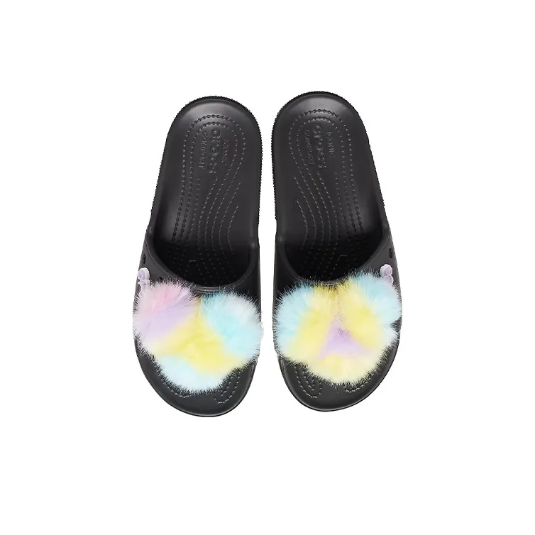 Crocs Slide Slippers Women's Black-3