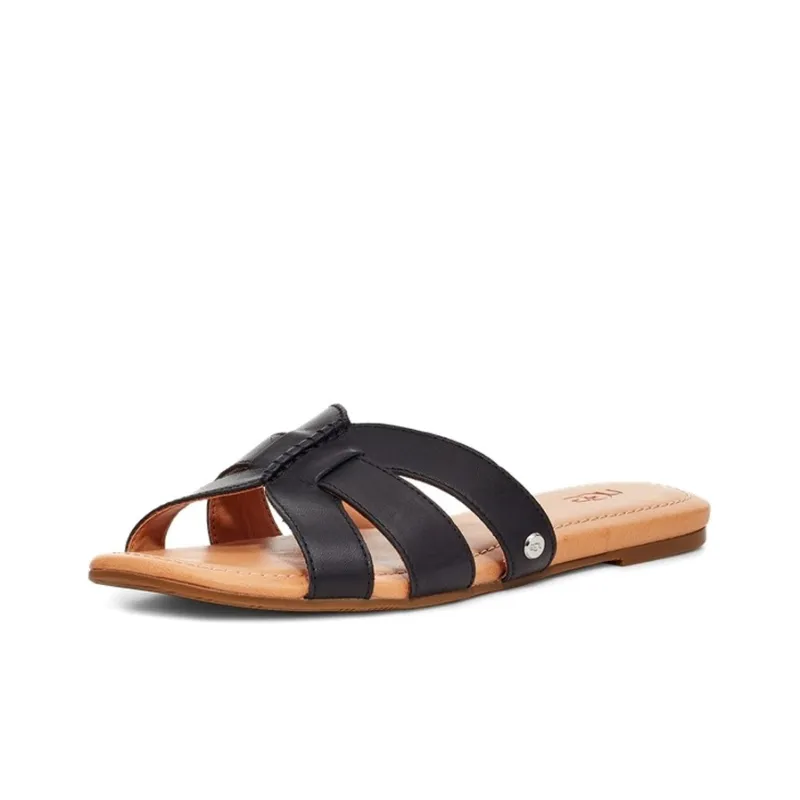 UGG Teague Black Slippers 'Black Brown' Women's-2