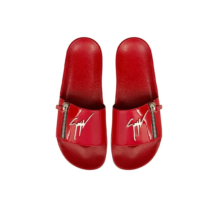 Giuseppe Zanotti/GZ Brett Slide Slippers Men's Red-4