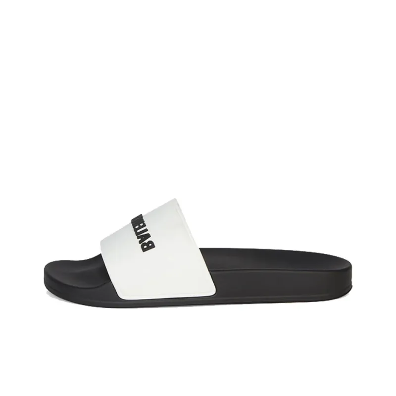Balenciaga Pool Slides 'White Black'-0