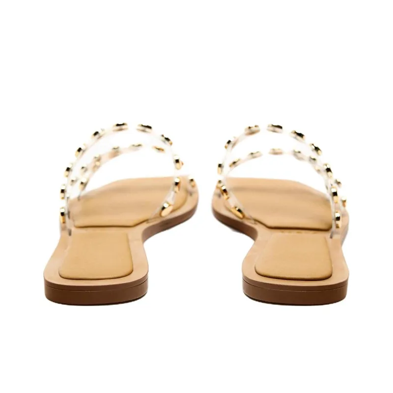 ZARA Quiet Slide Slippers Women's Transparent-4