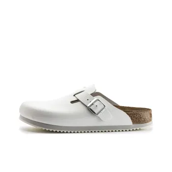 Birkenstock Boston Super Grip Leather Narrow Fit 'White'
