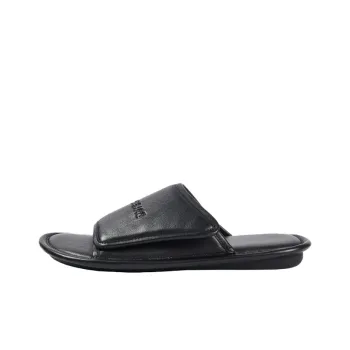 Balenciaga Home Small Cowhide Black Slippers