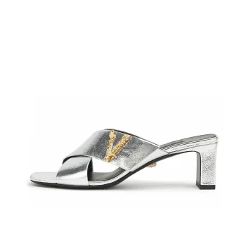 VERSACE Virtus Slide Slippers Women's Silver