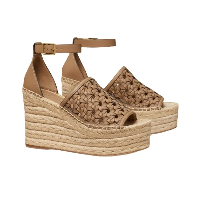 TORY BURCH Basketweave Espadrille Wedges-2