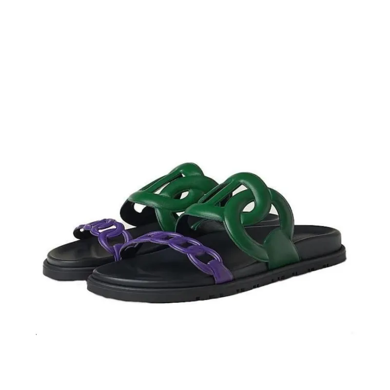 HERMES Slide Slippers Women's Violet-2