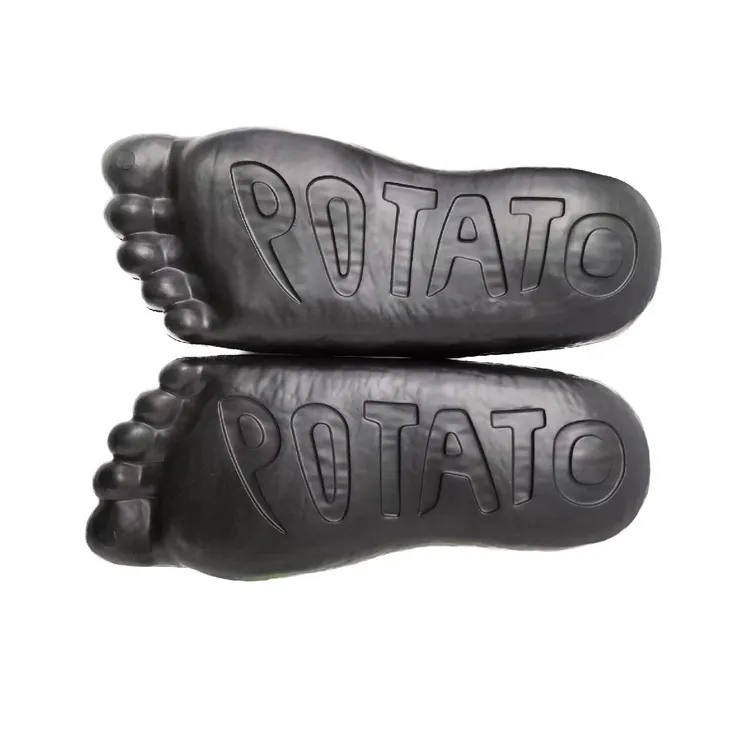 Imran Potato Caveman Slippers Black-4
