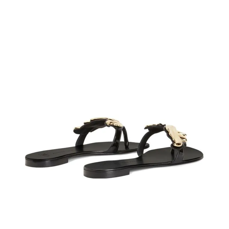Giuseppe Zanotti Cruel Flat Leather Flip flops-3