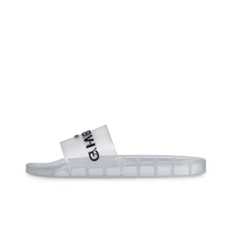Givenchy Quiet Slide Slippers Men's Clear White-0