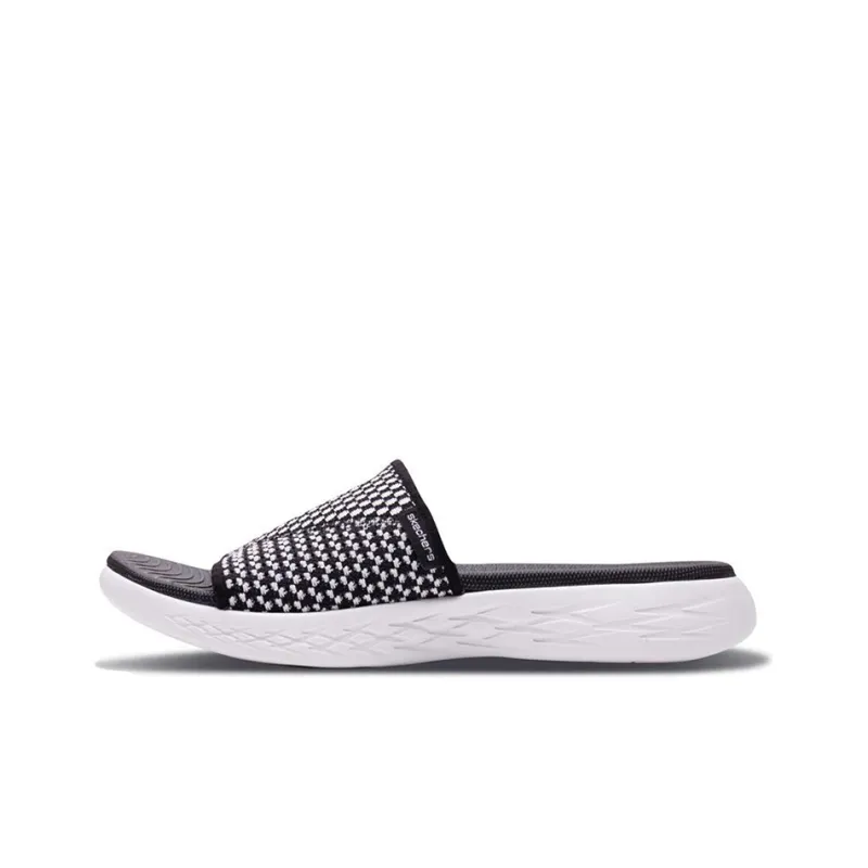 Skechers ON THE GOON THE GO 600 Slide Slippers Women's Black White-0