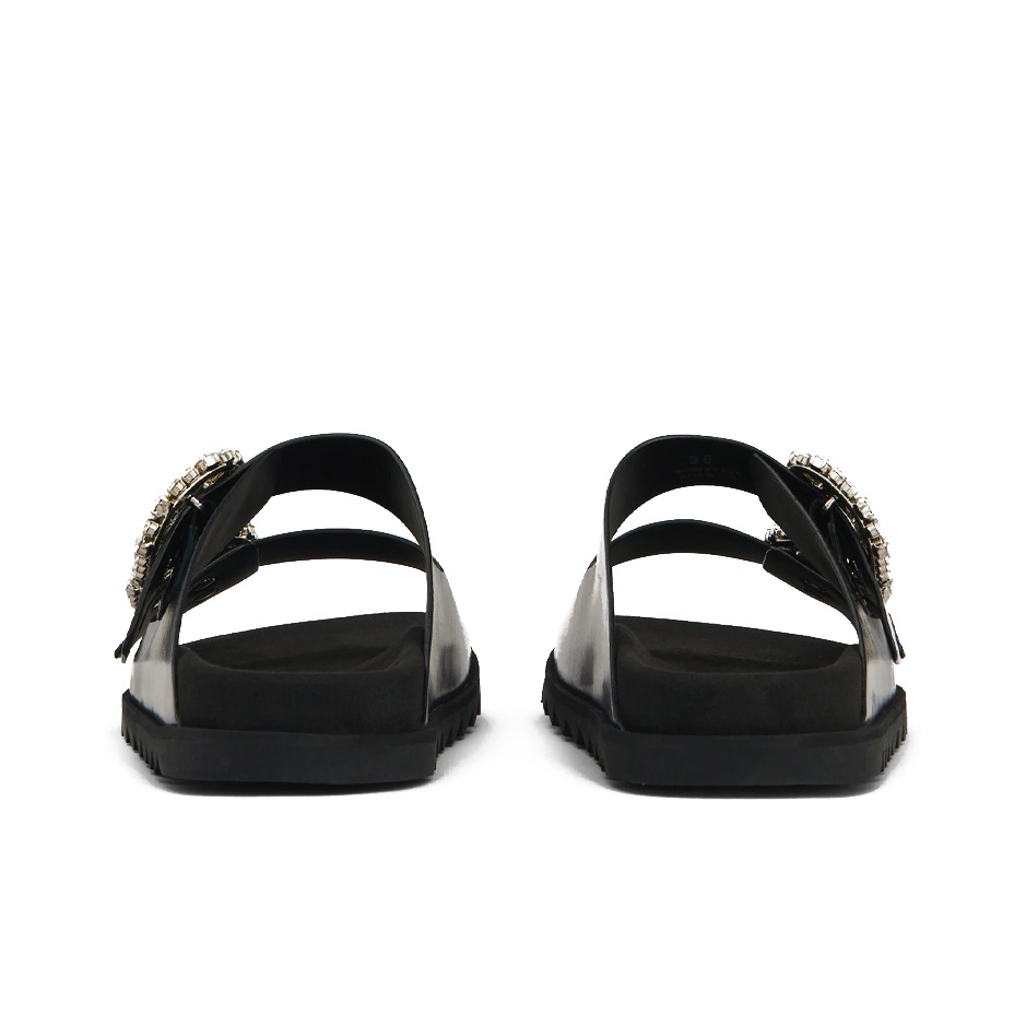 Roger Vivier Slidy Viv' Buckle Open Toe Mules Women's - POIZON