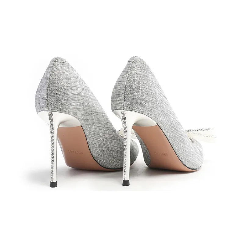 CERRUTI 1881 Slim Heel High Heels Women's Silver-3