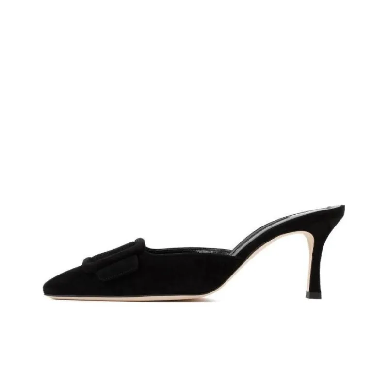 MANOLO BLAHNIK Maysale 80mm Suede Mules-0