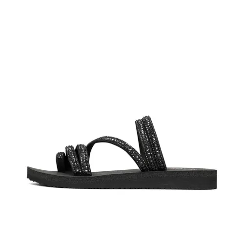 Skechers Meditation Slide Slippers Women's Black