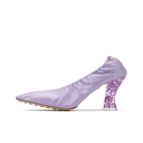 Bottega Veneta Almond High Heels Women's Low-Top Light Purple