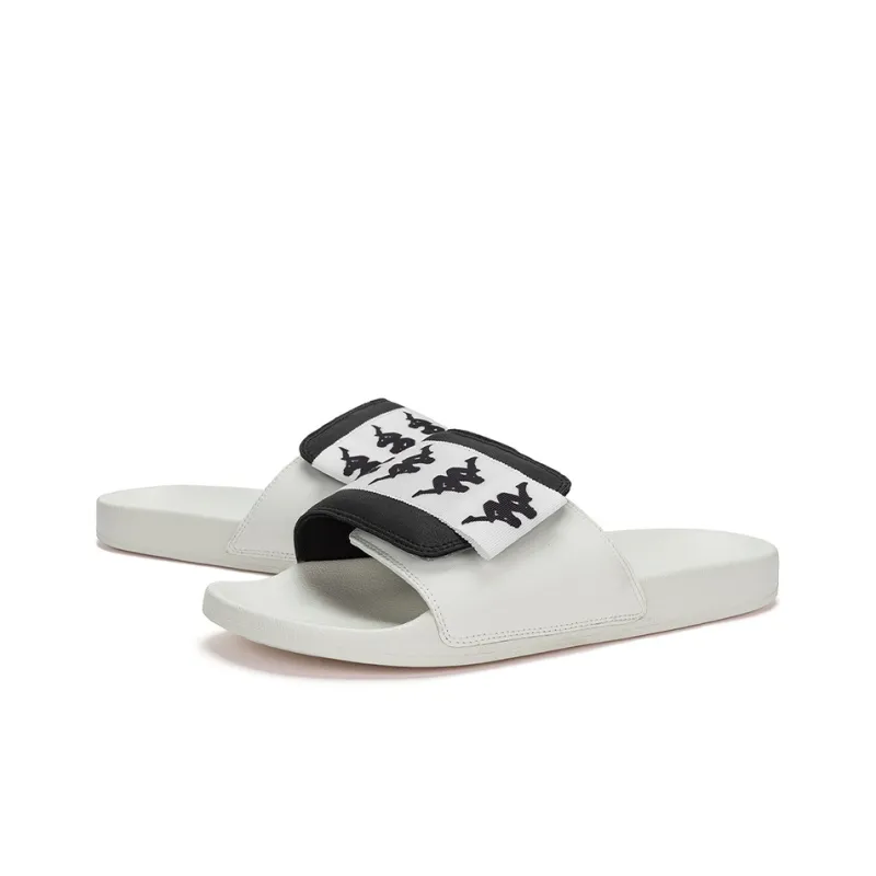 Kappa Slide Slippers Unisex Black White-3