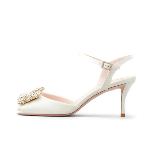 Roger Vivier Flower Strass One-Strap Sandals Women's