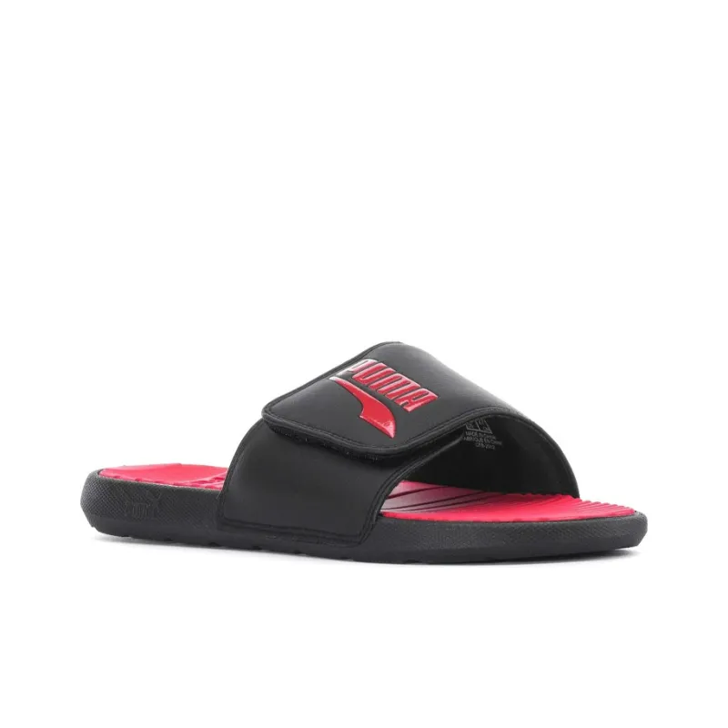 Puma Cool Cat Formstrip Slides 'Black High Risk Red'-2