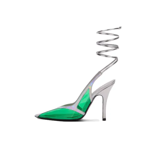 The Attico High Heels Women's Green/Silver