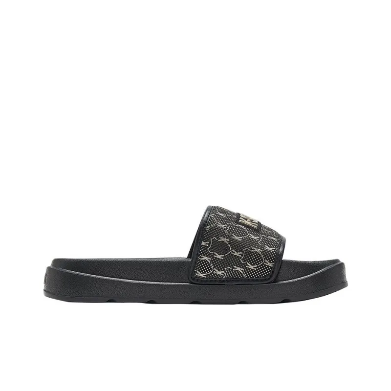 KSWISS Rubber Sole Slip Resistant Abrasion Resistant Slide Slippers Men's Black Gold-1