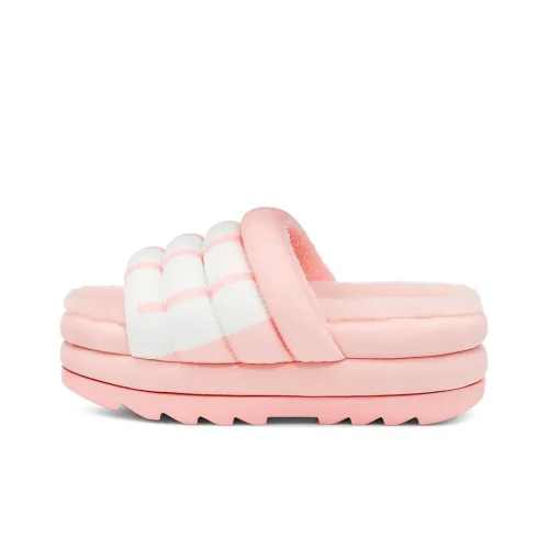 UGG Maxi Slide Logo Pink Scallop Women's