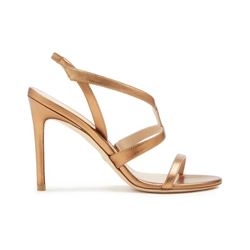Stuart Weitzman/SW Soiree 100 Strap Sandals Women's Gold-1