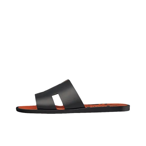 HERMES Izmir Slide Slippers Men Black/Clay Red