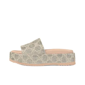 GUCCI Women's Gg Lame Slide Sandal 'Silver' Women's