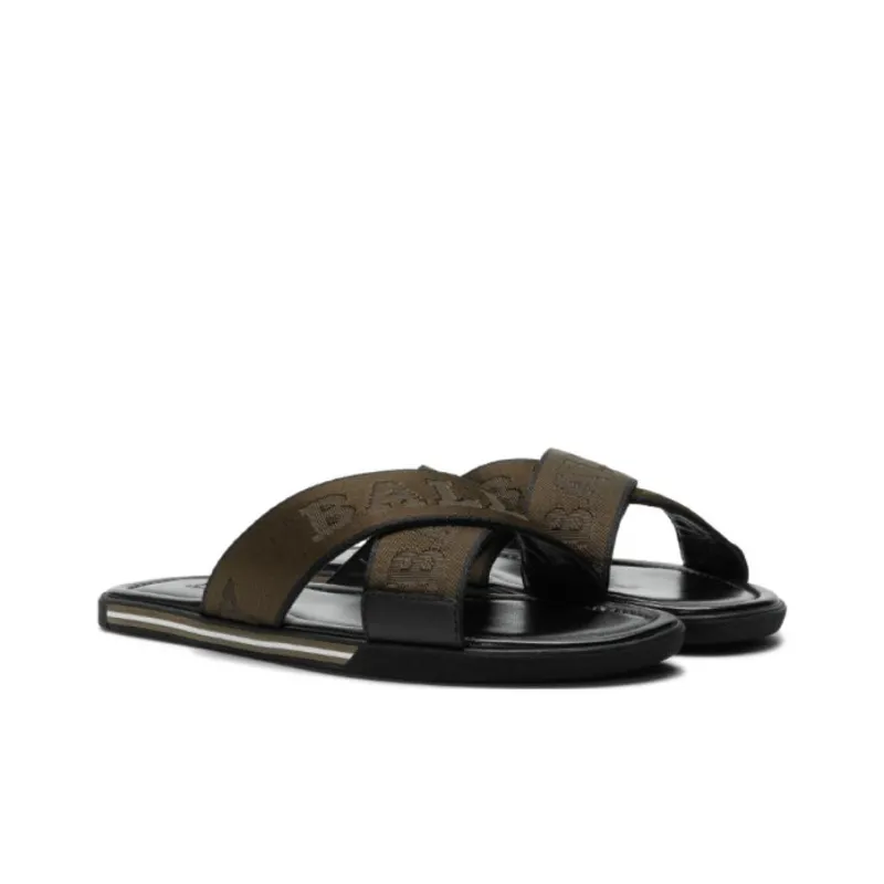 BALLY Quick Dry Slide Slippers Men's Black-2