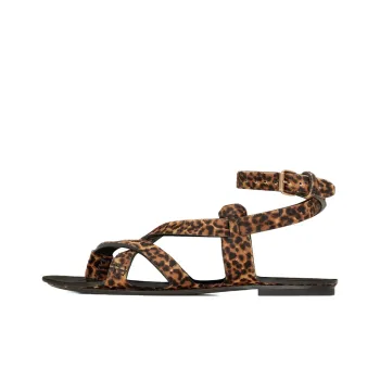 SAINT LAURENT Culver Strap Sandals Women's Leopard