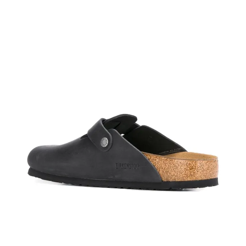 Birkenstock Boston Narrow 'Oiled Leather Black'-2