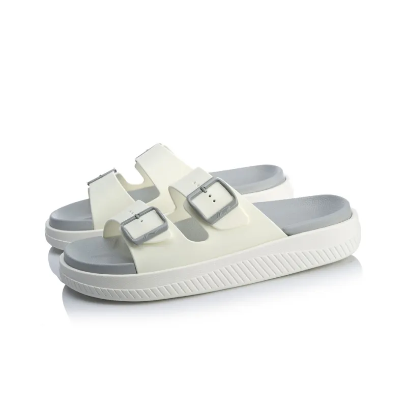 LiNing Clap EVA Quiet Slide Slippers Men's Standard White-2
