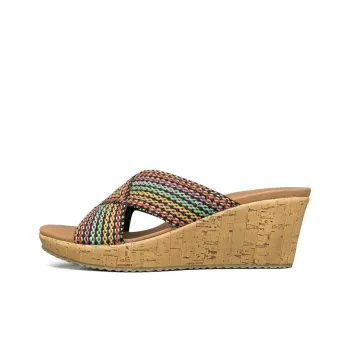 Skechers Cali Beverlee Rubber Sole Odor-Resistant Slide Slippers Women's Coffee Color