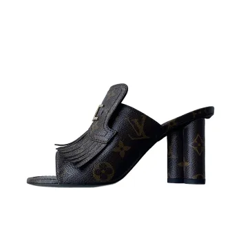 LOUIS VUITTON Monogram Fringe Pumps 'Brown' Women's