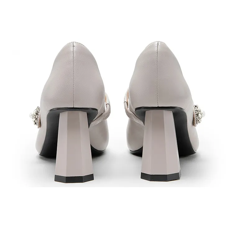 C°BANNER Chunky Heel High Heels 7cm Women's-9
