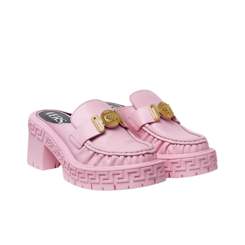 VERSACE MEDUSA BIGGIE Series Stylish Sandals Women's Pink-2