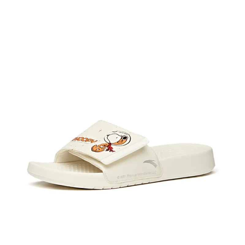 SNOOPY x Anta Life Collection Slide Slippers Men's White Yellow-1