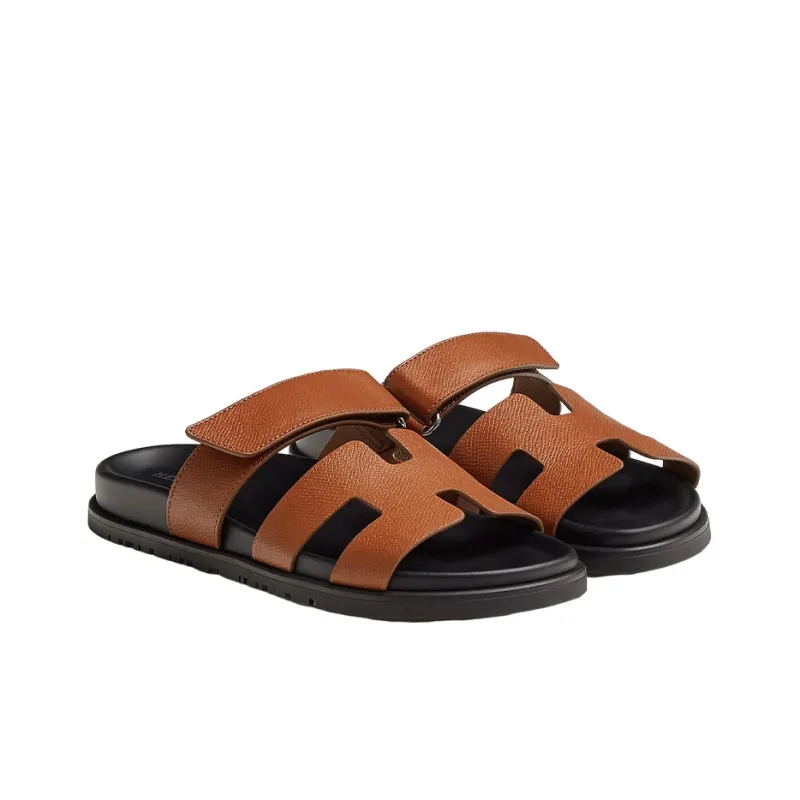HERMES Chypre Sandal Natural Epsom Leather Women's-2