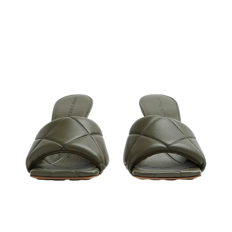 Bottega Veneta Lido Stylish Sandals Women's Khaki-2