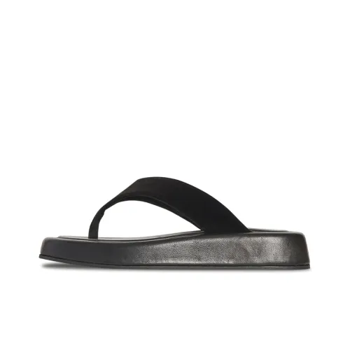 THE ROW Padded Leather Flip Flops