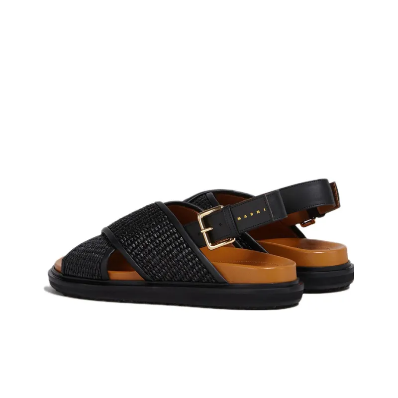 MARNI Fussbett Cross Strap Sandals Women's-2