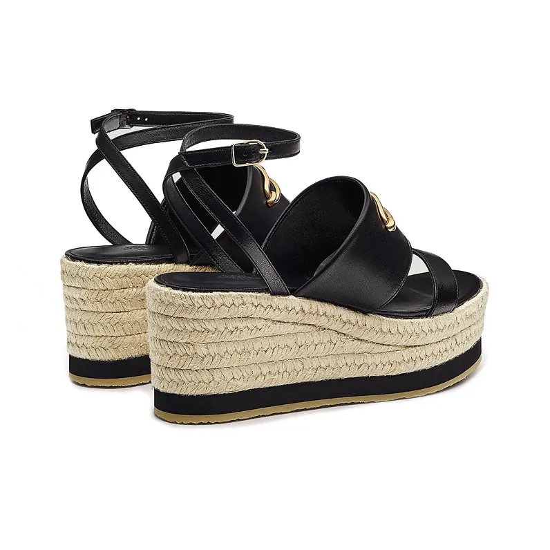 HERMES Elise Slide Slippers Women's Black-2
