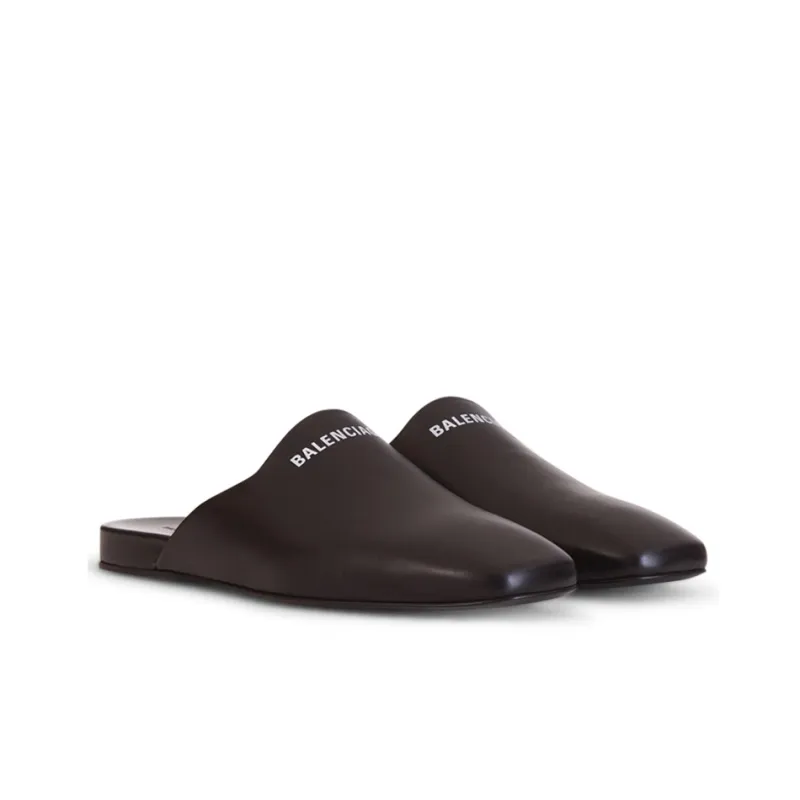 Balenciaga Cosy Mules Black Leather-3