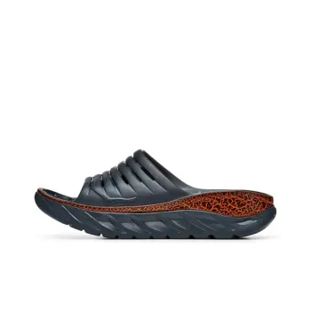 HOKA ONE ONE Ora Recovery Slide 'Blue Graphite Persimmon Orange'