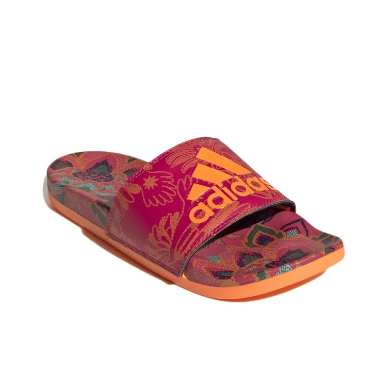 Adidas Adilette Comfort Slide 'Floral Signal Orange' Women's-2